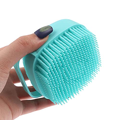 GLUN Multi-Colors Silicone Bath Body Brush Shower Scrubber, Mud & Dirt Remover with Shower Gel Dispenser Soft Massager with Non-toxic Brushes (Random Colors)
