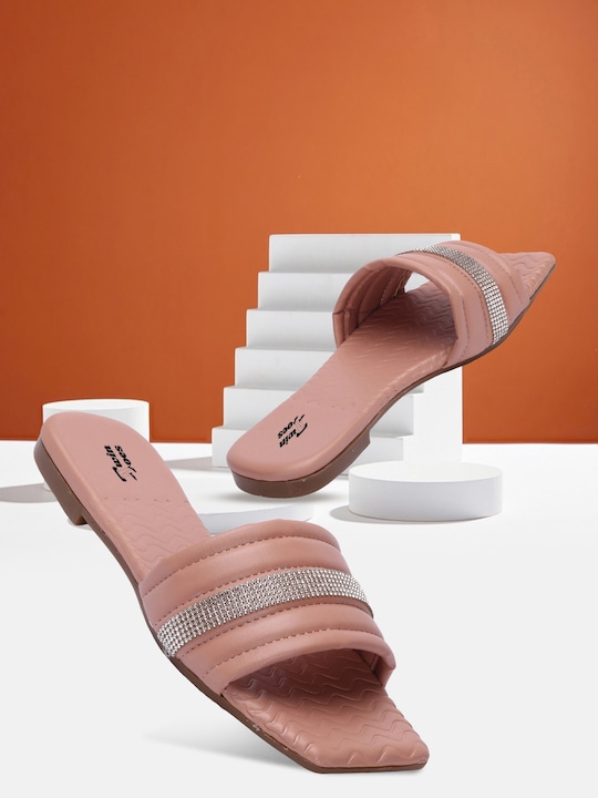 TWIN TOES - Women Pink Open Toe Flats