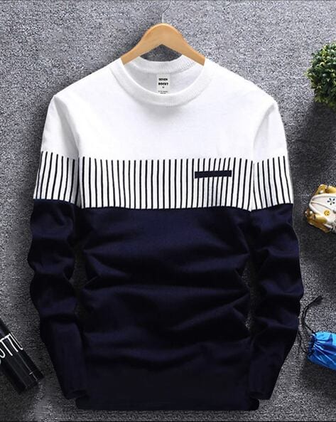 #EYEBOGLER - Men Colourblock Regular Fit Sweatshirt