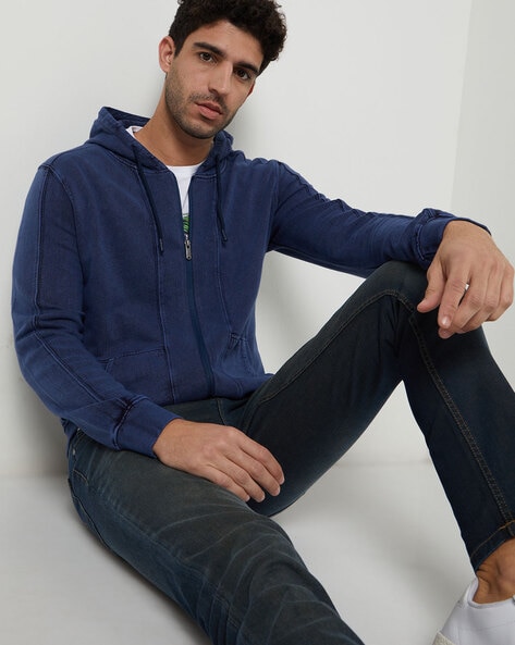 #LEE COOPER - Zip-Front Hoodie with Insert Pockets