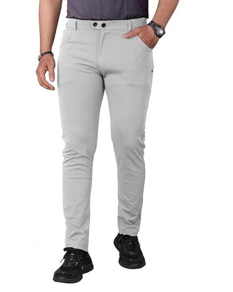 #XATIA - Men Flat-Front Relaxed Fit Pants