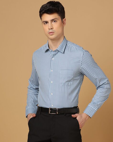 #WOODSMAN - Men Checked Slim Fit Shirt