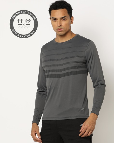 #PERFORMAX - Regular Fit Striped Crew-Neck T-Shirt