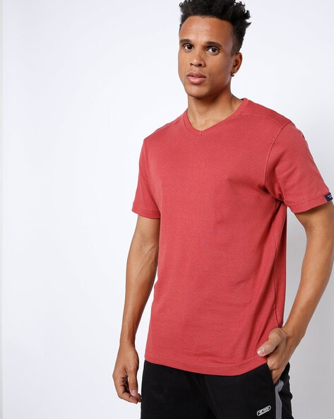 #TEAMSPIRIT - Regular Fit Core Rib V-Neck T-Shirt