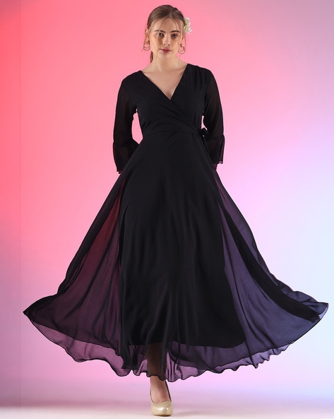 #SHEETALASSOCIATES - Women Fit & Flare Dress with Bell Sleeves