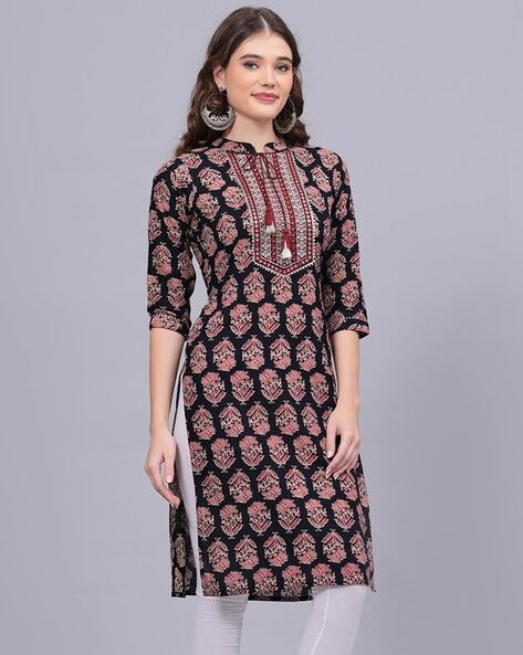 #INDIEPICKS - Women Floral Pattern Straight Kurta