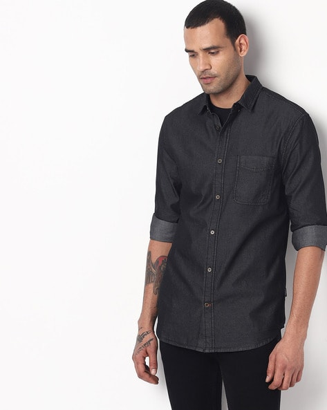 #PRODUKTBYJACK&JONES - Slim Fit Cotton Shirt with Patch Pocket