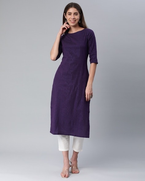 #SHAILY - Stripes Straight Kurta