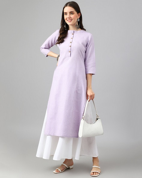 #SHAILY - Women Striped Straight Kurta