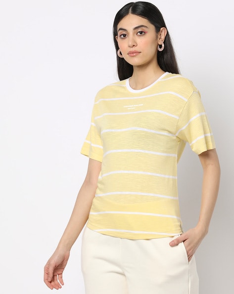 #TEAMSPIRIT - Striped Crew-Neck T-Shirt