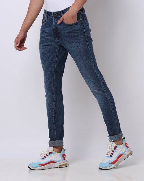 #DNMX - Men Lightly Washed Skinny Fit Jeans