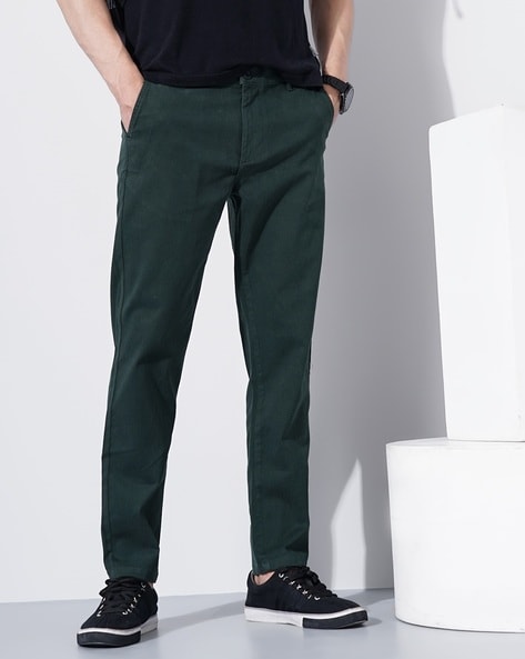 #THEINDIANGARAGECO - Slim Fit Flat-Front Pants