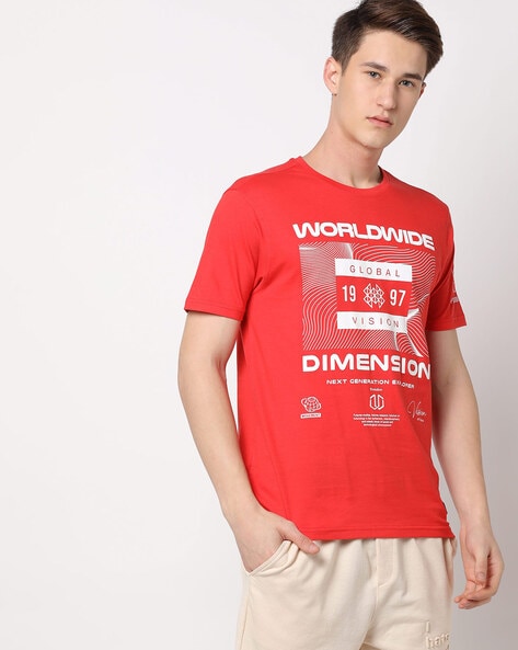 #DNMX - Graphic Print Slim Fit Crew-Neck T-Shirt