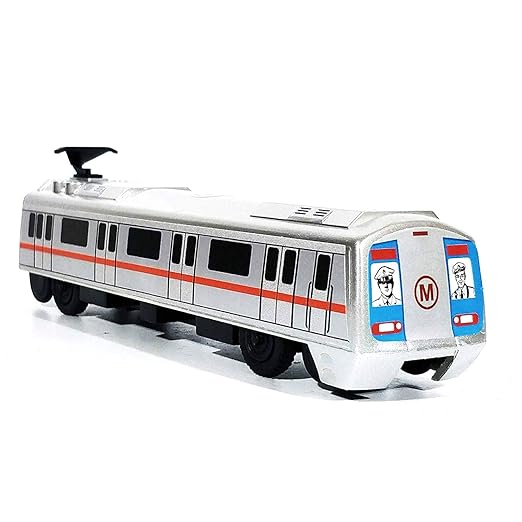 Centy Toys Plastic Pull Back Metro Train, Number Of Pieces: 1, Silver, 36 months