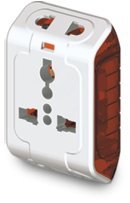 Goldmedal Spice 3-Pin 240V Universal Travel Adaptor with LED Indicator (White) - Pack of 1, Compatible with Worldwide Plugs