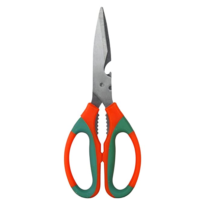 Kraft Seeds by 10CLUB Gardening and Household Scissors - 1 PC (Stainless-steel) | Ergonomic Handle | Comfort Grip | Durable Blades | Multipurpose Kitchen, Fabric, Crafts and Garden Scissors