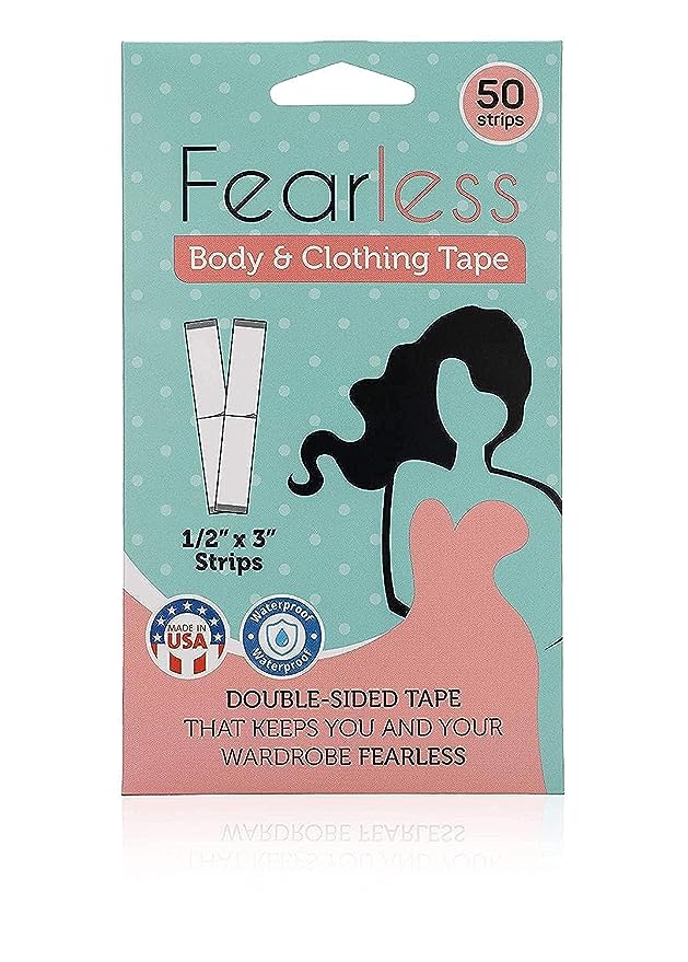 Fear-less Generic Tape Double Sided Tape for Industrial, Walls, Fashion and Body Uses- Multi Purpose Uses -50 Count (Packaging May Vary, 2023 MODEL)