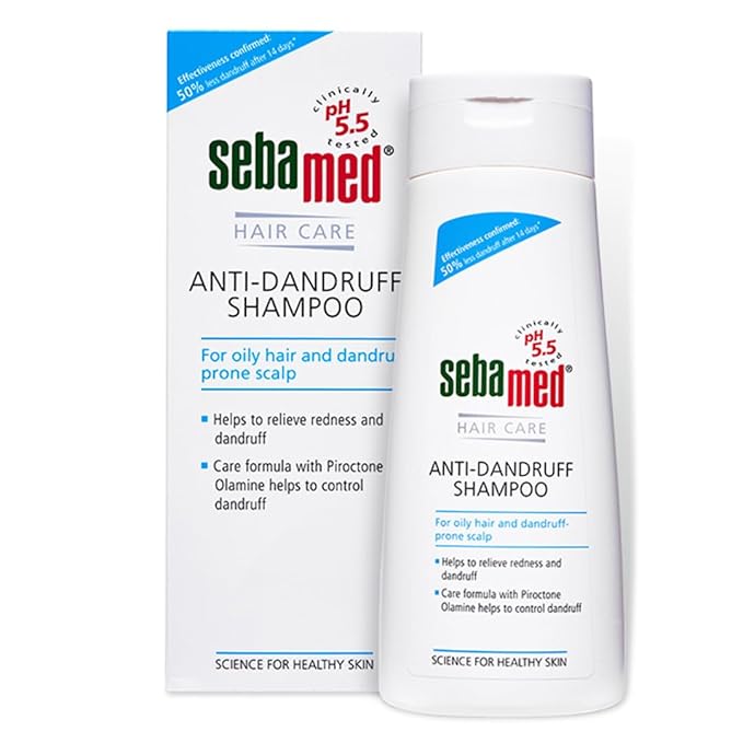 Sebamed Anti-Dandruff Shampoo | pH 5.5 I Confirmed 50% less dandruff in 2 weeks | Piroctone Olamine | Dermatologically & clinically tested | 200ml