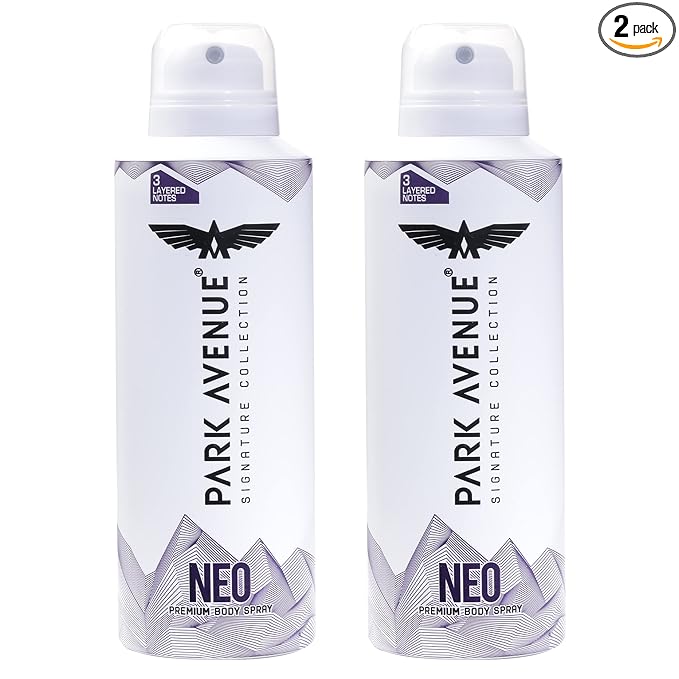 Park Avenue Men Neo Signature Collection | Deodorant Spray | Fresh Long-Lasting Aroma | 150Ml Each (Pack Of 2)