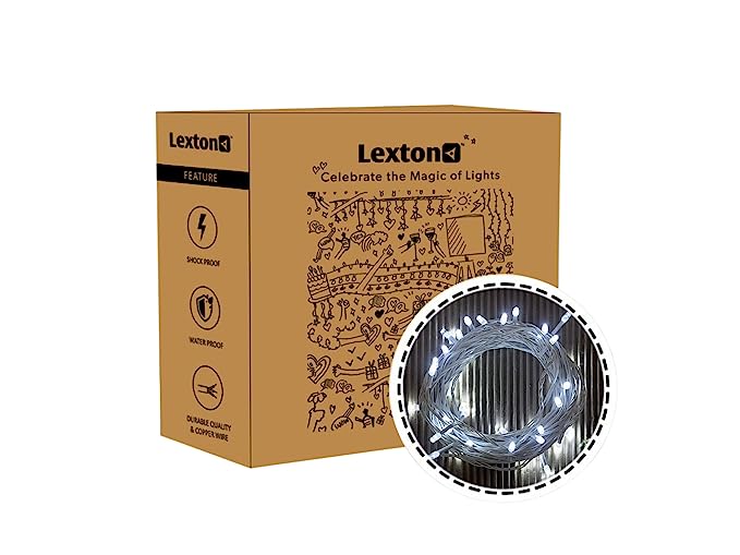 [Apply Coupon] - Lexton 40 LED Power Pixel Serial String/Fairy Light | Plug Sourced | Suitable for Home & Outdoor Decoration, Diwali, Christmas, Ramadan, Wedding, Party, Festival (Pack of 1, White)