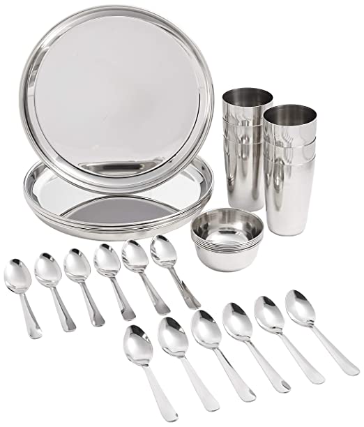 Amazon Brand - Solimo Stainless Steel -30Pcs