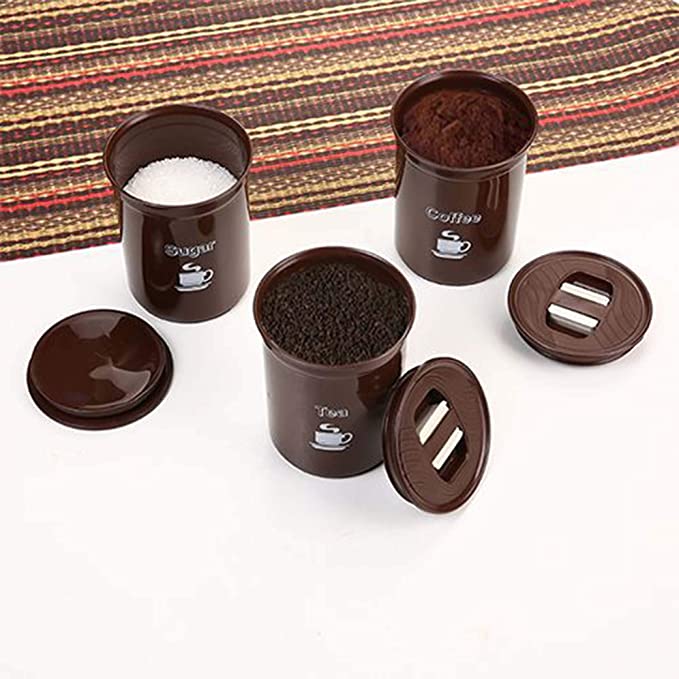 Asian Plastowares 10000412 Plastic Container (Brown, 850ml) 3 Pieces