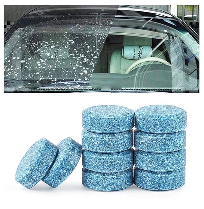 HSR Car Accessories in 10 PCs Car Wiper Detergent Effervescent Tablets Washer Auto Windshield Cleaner Glass Wash Cleaning Tablets