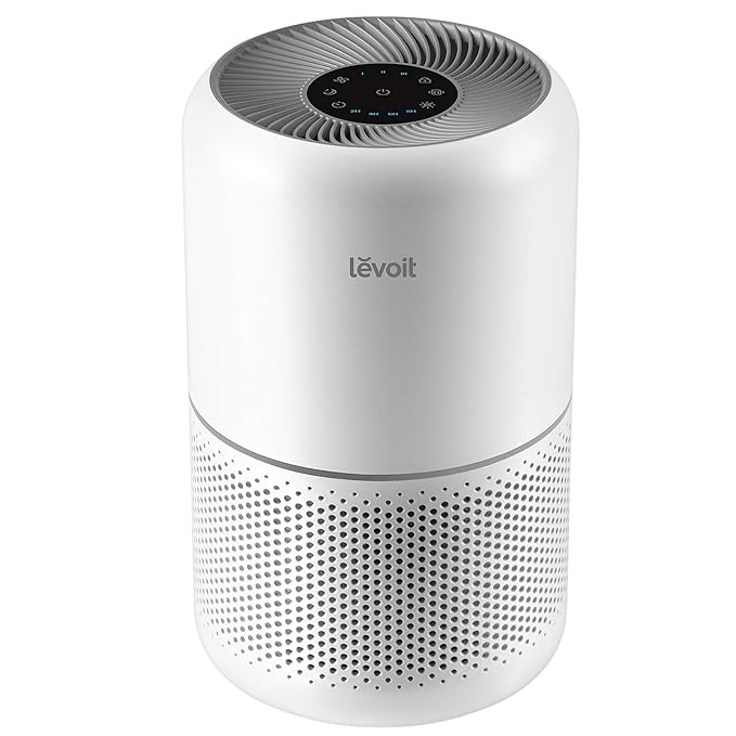 LEVOIT Air Purifier for Home Allergies and Pets Hair Smokers in Bedroom, H13 True HEPA Filter, 24db Filtration System Cleaner Odor Eliminators, Remove 99.97% Dust Smoke Mold Pollen, Core 300, White