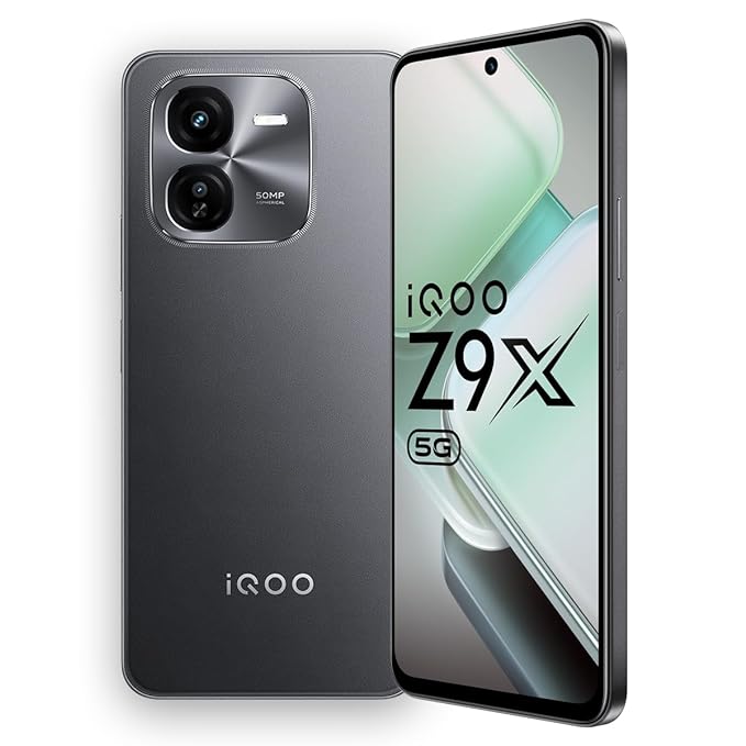 iQOO Z9x 5G (Storm Grey, 4GB RAM, 128GB Storage) | Snapdragon 6 Gen 1 with 560K+ AnTuTu Score | 6000 mAh Battery with 7.99mm Slim Design | 44W FlashCharge