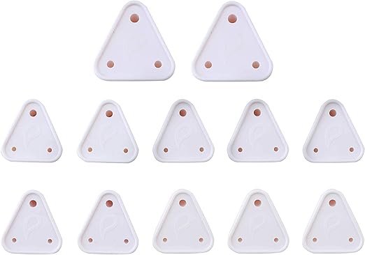 PROTOWARE 12 Piece Baby Safety Child Proofing Electric Socket Plug Guards Switch Board Cover with Removal Pin (White)