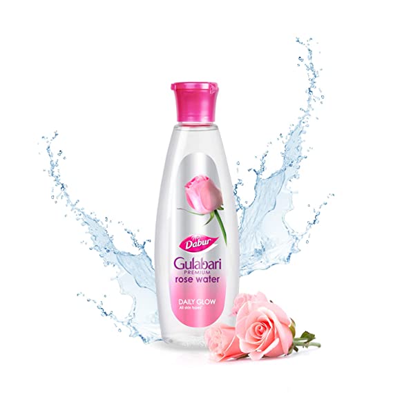 Dabur Gulabari Premium Rose Water/Face Toner - 400ml | No Paraben | Alcohol Free | Cleanses, Hydrates & Moisturises Skin | Balances & Restores Skin's pH Levels | For All Skin Types