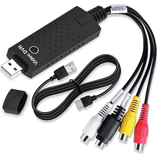 AIFUSI Audio/Video Converter, 2.0 USB VHS to Digital Converter, Video Capture Card VCR TV to DVD Converter for Mac, PC Support Windows 2000/10 / 8/7 / Vista/XP/Android