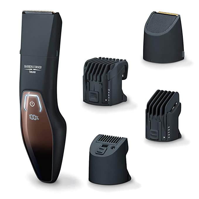 Beurer HR 4000 Cordless Beard Trimmer / styler Splash-proof , Battery Powered , LED display with 3 Years Warranty