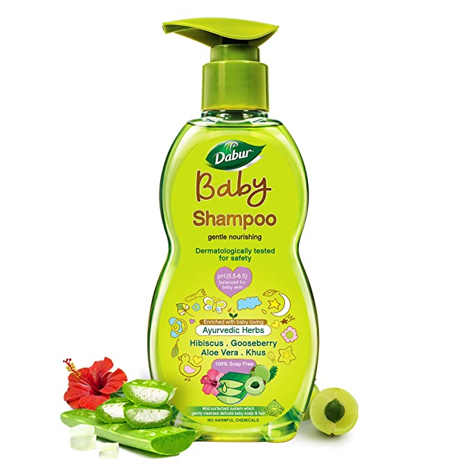 Dabur Baby Gentle Nourishing Shampoo with Ayurvedic Herbs - 500 ml| 100% soap free | Dermatologically tested