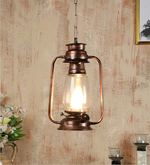 tu casa Ntu-137 Transparent Glass Hanging Lantern with B-22 Holder (Bulb not Included)