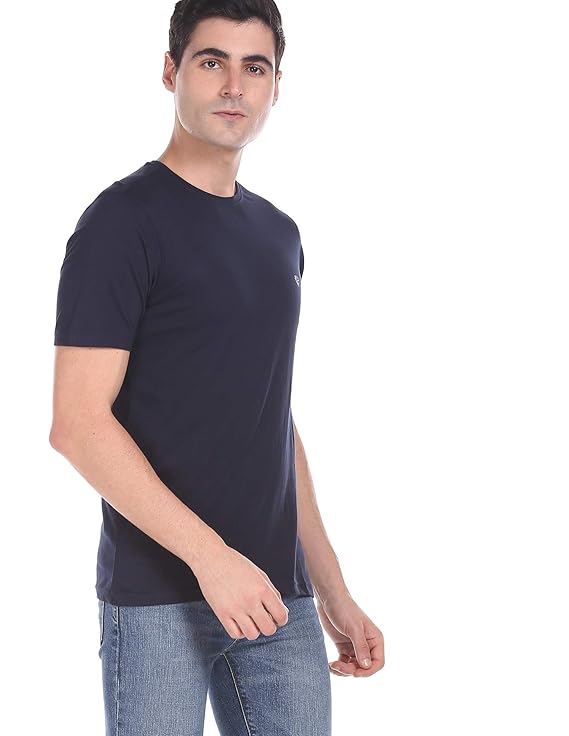 Ruggers Men's Slim T-Shirt (RGMERNK00001ASO_Assorted 1 Small)