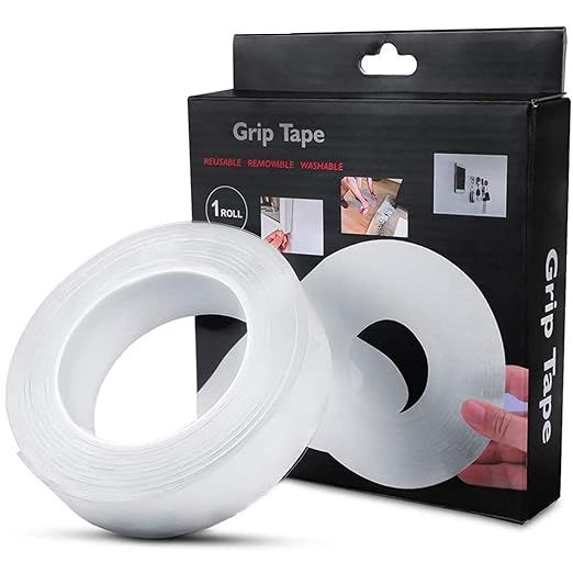 IONIX Double Sided Tape | Tape for Wall | Silicon Double Sided Tape | Double Sided Tape for Craft | Double Sided Tape Heavy Duty, Transparent Nano Multipurpose Adhesive Tape