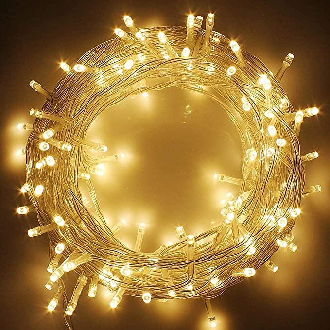 Lexton 36 Feet Long 40 LED Power Pixel Serial String Light/Fairy Light | Plug Sourced | Suitable for Home & Outdoor Decoration, Diwali, Christmas, Ramadan, Wedding, Festival (Pack of 1 Warm White)