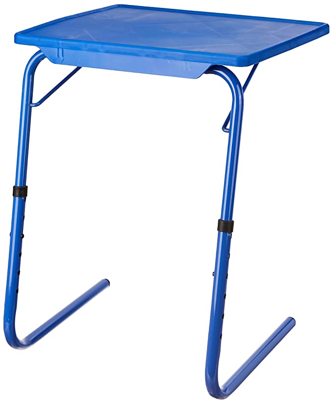 Amazon Brand - Solimo Swerve Height Adjustable Laptop & Utility Table (Blue)