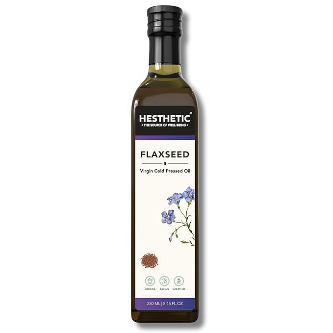 HESTHETIC Virgin Cold Pressed Flaxseed (Alsi) Oil | 100% Pure & Natural - 250 ml