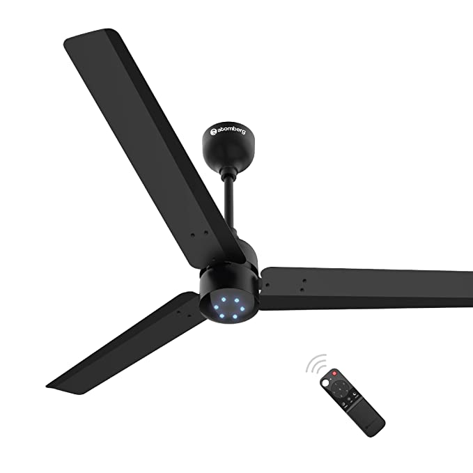 atomberg Renesa 1200mm BLDC Ceiling Fan with Remote Control | BEE 5 star Rated Energy Efficient Ceiling Fan | High Air Delivery with LED Indicators | 2+1 Year Warranty (Midnight Black)