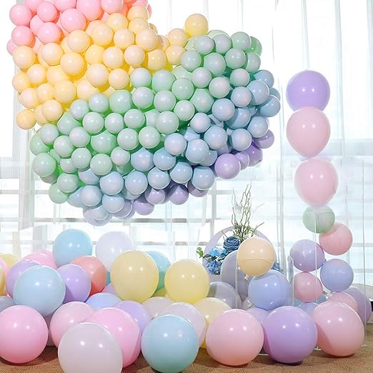 Party Propz Rubber Balloons For Decoration-100Pcs Pastel Balloons For Birthday|Balloons For Kids|Happy Birthday Balloons For Decoration|Party Balloons For Decoration|Balloon Decoration For Birthday