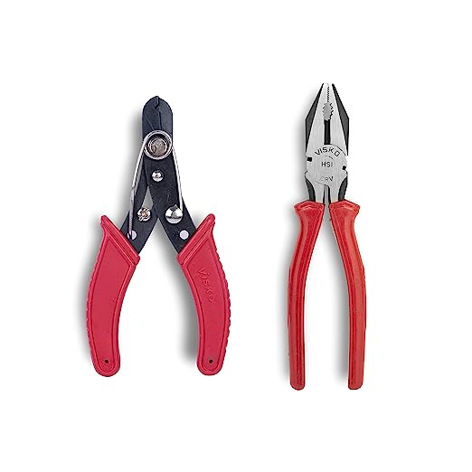 Visko Tools 812 Home Tools Kit With 6-Inch Wire Cutter | 8-Inch CRV Plier | Code 239 & 259 | Cutting player | Cutting plier | Pliers | Wire Cutter For Electrical Work |