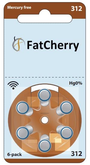 FatCherry Hearing Aid Battery Size 312, Pack of 24 Batteries (Varta Germany)