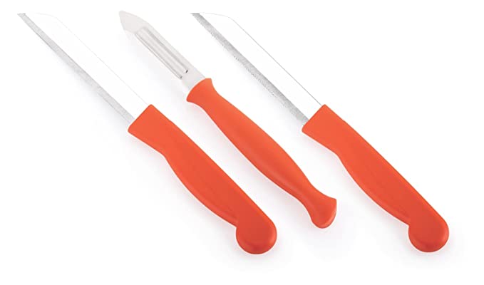 Ritu Stainless Steel Kitchen Knife Set of 3, Multicolor, Small (J-284)