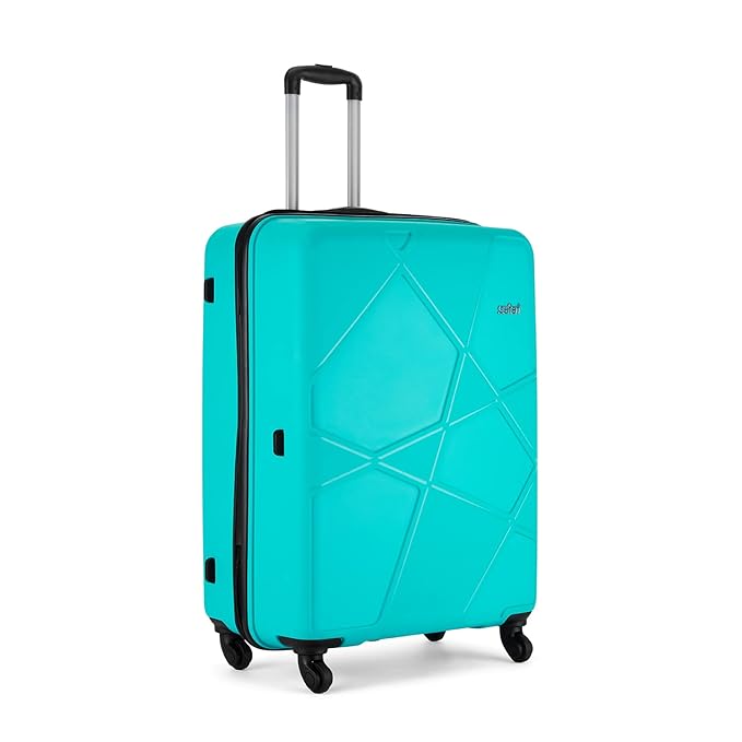 [Apply Coupon] - Safari Pentagon 65 Cms Medium Check-in Polypropylene (Pp) Hardshell Sided 4 Wheels 360 Degree Rotation Luggage/Suitcase/Inline Trolley Bag (Cyan Blue)