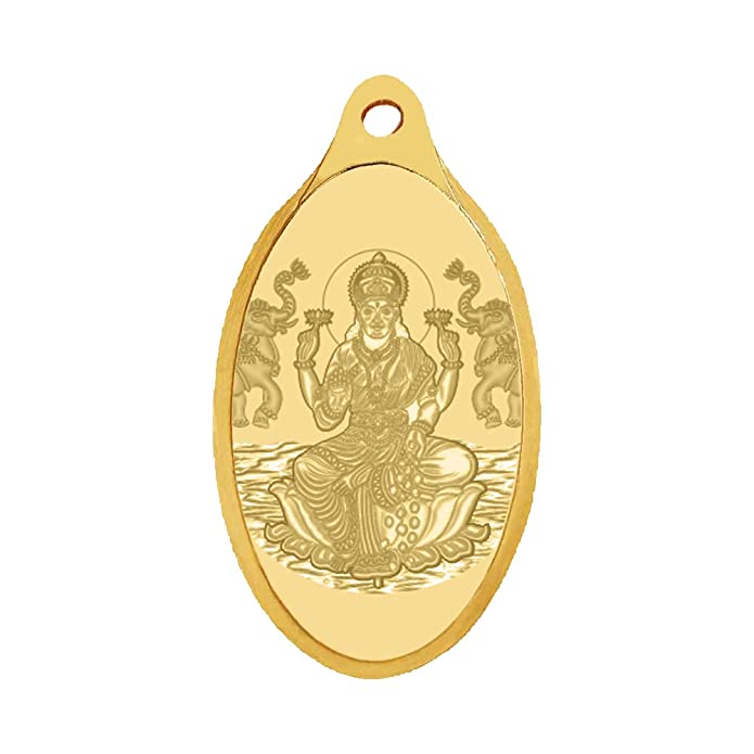 [Apply Coupon] - WHP Jewellers 24kt (999) 2 gram Goddess Lakshmi Yellow Gold Lakshmi Pendant