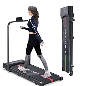 Lifelong Treadmill LLTM162 Fit Pro 2HP Peak DC Motorized|Under Desk Treadmill| Home Workout | Max Speed 8 Km/Hr | Walking Pad | Max User Weight 110 Kg | Black