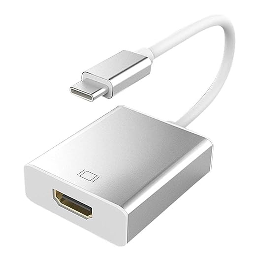[Apply Coupon] - PARUHT USB C to HDMI Adapter, USB 3.1 Type C to HDMI Adapter 4K Thunderbolt 3 (Compatible only Some Devices with C-Port, Please Read The Description), Grey
