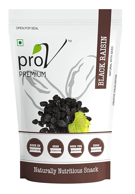 ProV Premium - Black Raisins 250 gm | Seed Kaali Kishmish | Natural Dried & Sweet Dryfruits | Fiberous & Delicious for Snacking